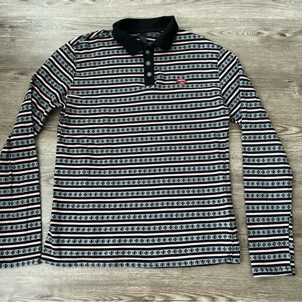 Chrome Hearts x Matty Boy Teens From‎ Mars Long Sleeve Polo Shirt Mens Large